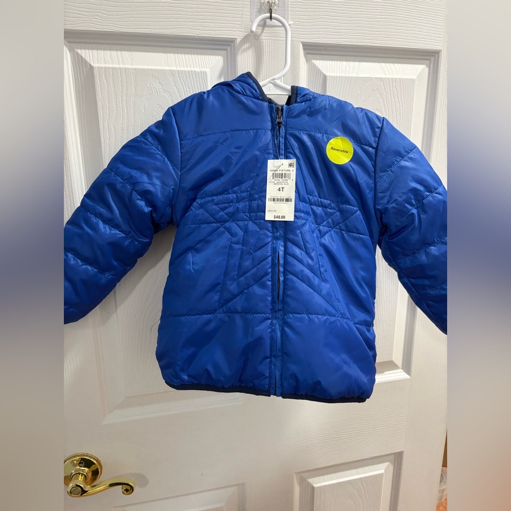 Epic Threads Bright Blue Quilted Puffer Jacket with Hood